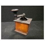 RARE ANTIQUE Wooden And Cast-Iron Coffee Grinder with Drawer and Hand Mill