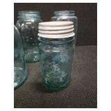 Set of 7 Assorted VINTAGE Mason Jars