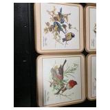 Vintage Cork Coasters with Birds on them