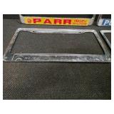 Vintage Chrome License Plate Frames ( VOLVO and ISUZU / HYUNDAI )