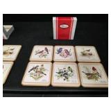 Vintage Cork Coasters with Birds on them