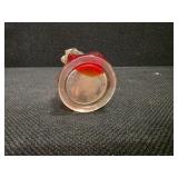 Vintage Stretch Art Glass Vase Cranberry Amberina Red to Clear