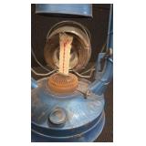 Rustic Vintage Dietz No. 8 Air Pilot Blue Kerosene Lantern w/ Clear Glass Globe