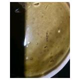 Vintage Olive Green Ceramic Rooster Weathervane Cookie Jar (Butter Churn Style)