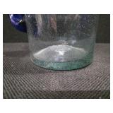 Blue Glassware, Including 1 Large Blown - Glass Pitcher