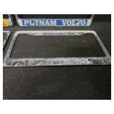 Vintage Chrome License Plate Frames ( VOLVO and ISUZU / HYUNDAI )