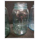 Set of 7 Assorted VINTAGE Mason Jars