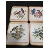 Vintage Cork Coasters with Birds on them