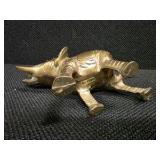 Set of 5 Brass Elephants