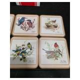 Vintage Cork Coasters with Birds on them
