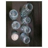 Set of 7 Assorted VINTAGE Mason Jars