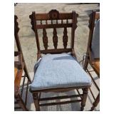 4 Early 20th Century Antique Cane Seat Side Chairs