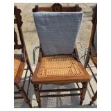 4 Early 20th Century Antique Cane Seat Side Chairs