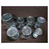 Set of 7 Assorted VINTAGE Mason Jars