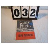 1955 Mercury Quick Facts Sales Brochures