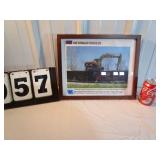 Caterpillar Framed Photo - Excavator on Train Car