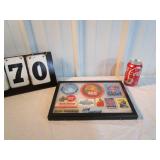 Framed Assorted Train Ads - Memorabilia