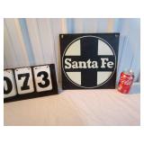 Metal Santa Fe Sign