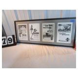 Woodsedge Framed Santa Fe RR Advertisement Brochure