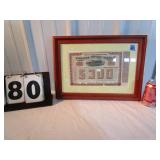 Framed Atchison Topeka & Santa Fe Mortgage Gold Bond