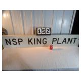 Railroad Sign - NSP King Plant