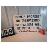 CP Rail System Private Property Sign