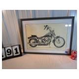 Harley Davidson Motorcycle Framed Print