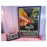 Bride of Frankenstein Movie Poster - framed