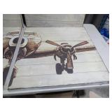 4 Piece Lot of Airplane Wood Art - 24" x 24"