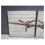 4 Piece Lot of Airplane Wood Art - 24" x 24"