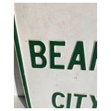 Heavy Embossed "Beardstown" City Limits Retired Street Sign