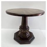 Wooden Pedestal Side or Lamp Table