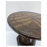 Wooden Pedestal Side or Lamp Table