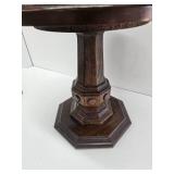 Wooden Pedestal Side or Lamp Table
