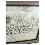 Early U of M Panoramic Military Black and White Photo