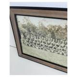 Early U of M Panoramic Military Black and White Photo