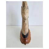 Horn Carved Bird Statue