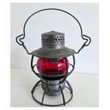 Northern Pacific Retired Railroad Lantern - Red Globe
