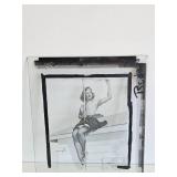 Pre-Production Glass Printing Plate - Elvgren "Girl on Roof"