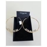 Brand New Genuine COACH Hoop Earrings