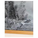 Terry Doughty Largemouth Bass "First Strike" Glass Print Framed Picture