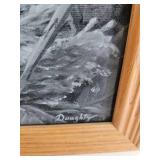 Terry Doughty Largemouth Bass "First Strike" Glass Print Framed Picture