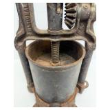 Antique Cast Iron Fruit Press or Sausage Stuffer