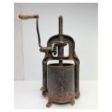 Antique Cast Iron Fruit Press or Sausage Stuffer