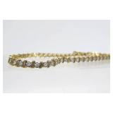 Genuine 14K Gold Tennis Bracelet