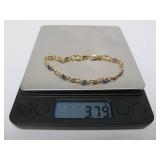 Genuine 10K Gold Tennis Bracelet