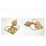 Group of Genuine 10K & 12K Black Hills Gold Necklace & Matching Earrings