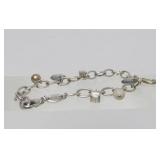 Group of Sterling Silver Jewelry Charms Necklace etc