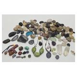 Nice Lot of Assorted Polished Gemstones Jewelry Crystals etc