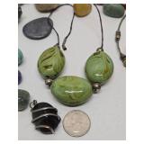 Nice Lot of Assorted Polished Gemstones Jewelry Crystals etc